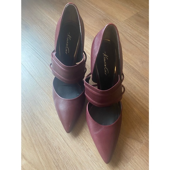 Kenneth Cole pointy heels- burgundy - Picture 2 of 8